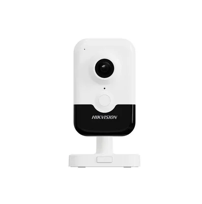 HikVision 4 MP Indoor Audio Fixed Human Body Detection Cube Network Camera, 2.8 mm, F1.6, IR up to 10m, H.265+,Digital WDR, built-in microphone, built-in speaker, built-in memory card slot (up to 512 GB), 12Vdc/PoE 4.56W