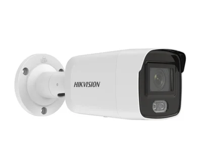HikVision 2 MP ColorVu Fixed Mini Bullet Network Camera, 2.8 mm, 24/7 colorful imaging, White light up to 40m, Built-in microphone, H.265+, IP67, micro SD/SDHC/SDXC (256GB), 12Vdc, 0.5 A/PoE 7.5W