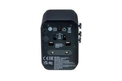 Пътен адаптер Verbatim UTA-03 универсален с 1 x USB-C PD 30W, QC 3.0, 2 x USB-C, 2 x USB-A
