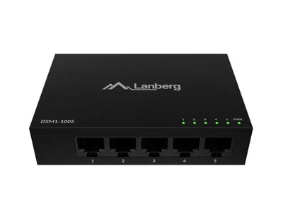 Lanberg switch DSM1-1005 5-port, 1GB/s 12V Metal case