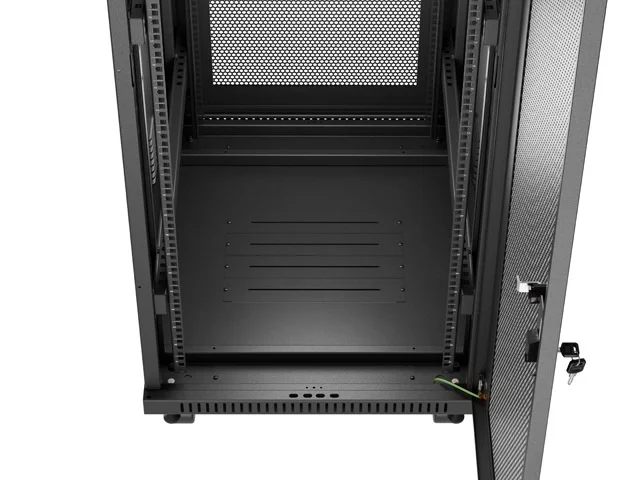 Lanberg rack cabinet 19" free-standing 32U/600X800 (FLAT PACK) with mesh door LCD black