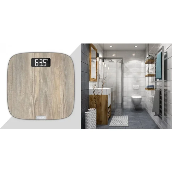 Tefal PP1600V0, Bathroom scale Origin wood effect
