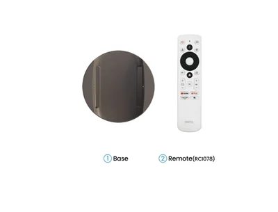 BenQ GV32 Portable Ceiling Projector, 1080P (1920x1080), 100K:1, 500 ANSI Lumens, 1.2X, Auto Keystone, HDMI (ARC 5.1 channel), USB-C (w/DP PD), USB, BT 5.0,  2x4W Speakers + 10W Woofer, Google TV, SmartRemote App, WiFi, 1.6kg, White