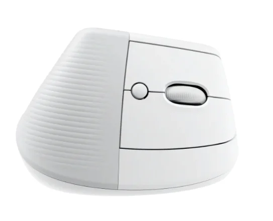 Вертикална мишка Logitech Lift for Mac, ергономична, безжична, бяла/сивкава