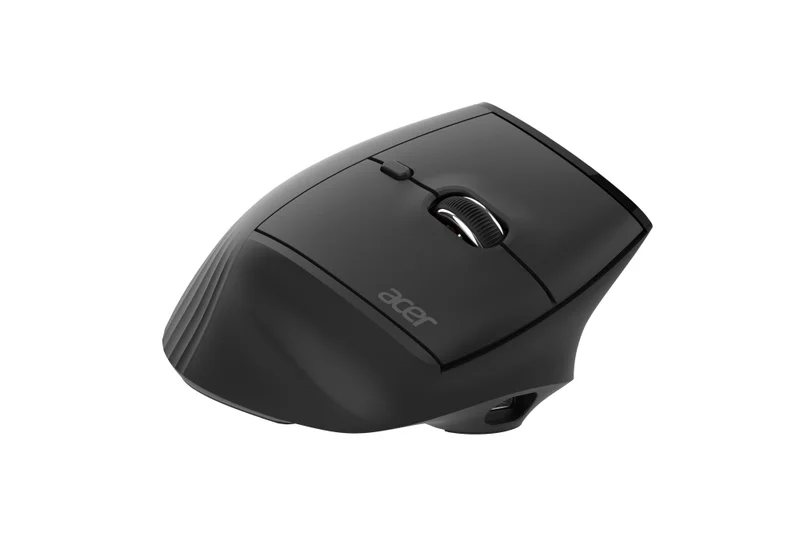 Acer Smart Fit Wireless Mouse, RF 2.4 GHz dongle, Bluetooth 5.0, Wired , 10 Buttons, DPI 8000, 90g , Black with RGB strip