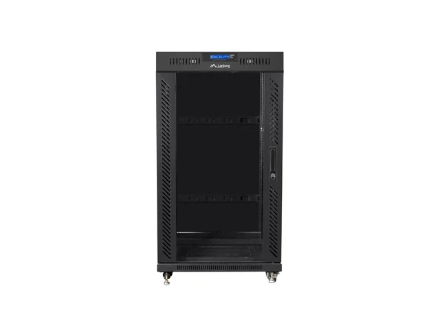 Lanberg rack cabinet 19" free-standing 22U/600x800 (flat pack) with glass door lcd black v2