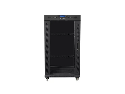 Lanberg rack cabinet 19" free-standing 22U/600x800 (flat pack) with glass door lcd black v2