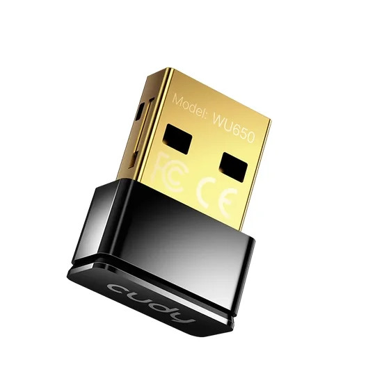 Cudy WU650 Wi-Fi Mini USB Adapter AC650 650Mbps Wi-Fi USB Adapter, Mini Size, 433Mbps at 5GHz + 200Mbps at 2.4GHz, Nano Size, USB 2.0