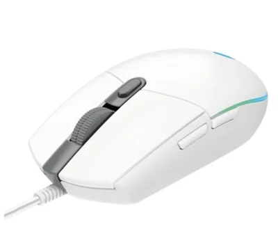 Геймърска мишка Logitech G102 Lightsync RGB, 8000 DPI, 6 програмируеми бутона, бяла