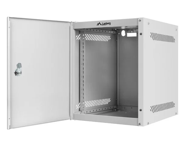 Lanberg rack cabinet 10" wall-mount 6U/280x310 for self-assembly with metal door grey (flat pack)