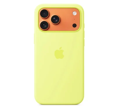 Apple iPhone 17 Pro Max Silicone Case with MagSafe – Neon Yellow