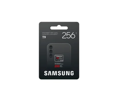 Micro SD карта Samsung T9 256GB UHS-I U3 V30 A2, до 200MB/s четене, до 130MB/s запис