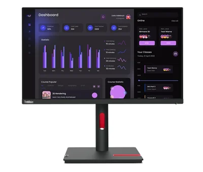 Lenovo ThinkVision T24i-30 23.8", IPS, AG, 4 ms, 250 cd/m2, 1000:1, 1920x1080, 60Hz, Tilt, Swivel, Pivot, Height Adjust Stand, HDMI, DP, VGA, 5 x USB