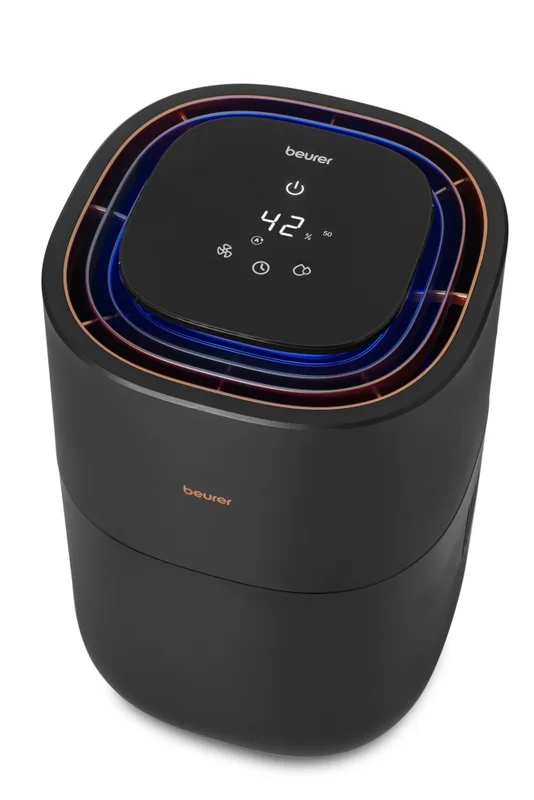Beurer LB 300 plus Air humidifier- Natural cold evaporation technology, 3 fan speeds, up to 300 ml/h, up to 45 m2, WT 3l, Night mode and timer function