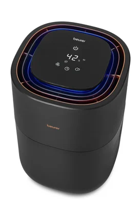 Beurer LB 300 plus Air humidifier- Natural cold evaporation technology, 3 fan speeds, up to 300 ml/h, up to 45 m2, WT 3l, Night mode and timer function