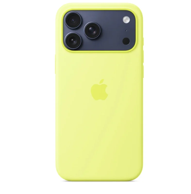 Apple iPhone 17 Pro Max Silicone Case with MagSafe – Neon Yellow
