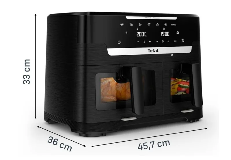 Фритюрник с горещ въздух Tefal – EY9478E0, 11.0 l, 2700W, зелен