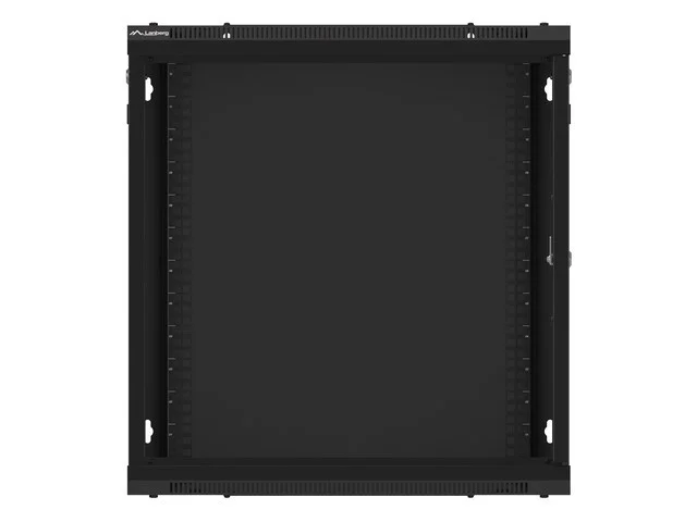 Lanberg rack cabinet 19" wall-mount 12U/600x600 for self-assembly with metal door black (flat pack)