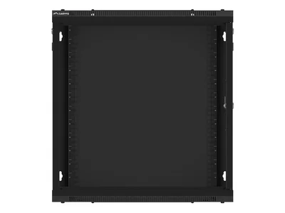 Lanberg rack cabinet 19" wall-mount 12U/600x600 for self-assembly with metal door black (flat pack)