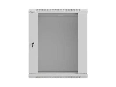 Lanberg Rack Cabinet, 19" wall-mount 12U/540x350 (flat pack) with glass door, Grey
