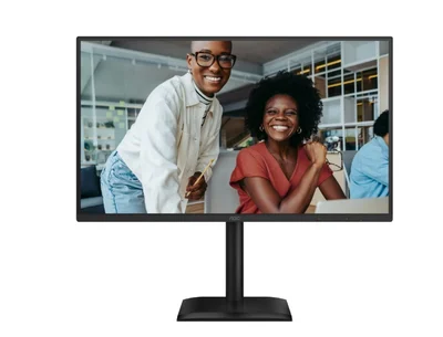 AOC 27E4U, 27" IPS WLED, 1920x1080@120Hz, 4ms GtG, 300cd m/2, 1500:1, 20M:1 DCR, Adaptive Sync, FlickerFree, Anti Blue Light, 2Wx2, Tilt, Height Adjust, Pivot, Swivel, D-SUB, HDMI, USB Hub
