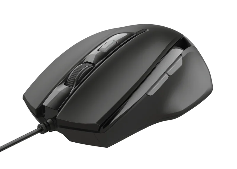 Мишка TRUST Voca Comfort, оптична, 2400 dpi, 6 бутона, черна