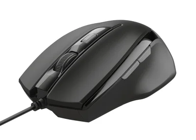 Мишка TRUST Voca Comfort, оптична, 2400 dpi, 6 бутона, черна