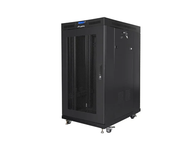 Lanberg rack cabinet 19" free-standing 22U/800x1000 (flat pack) with mesh door lcd black v2