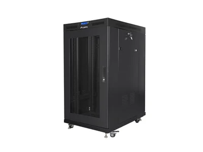 Lanberg rack cabinet 19" free-standing 22U/800x1000 (flat pack) with mesh door lcd black v2