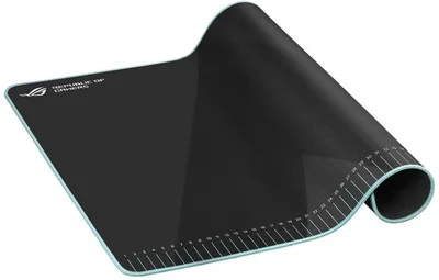 Asus ROG Hone Ace Aim Lab Edition Gaming Mouse Pad, 508 X 420 x 3 mm, Large Size, Soft, Hybrid Cloth Material, Non-Slip Rubber Base, Esports & FPS Gaming,Black