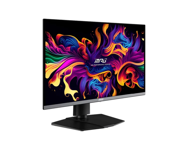 MSI MPG 271QRX QD-OLED, 26.5", 360Hz, 0.03ms, WQHD 2560x1440, Oled Care 2.0, Fanless Design with Graphene, ClearMR 13000, KVM, Mystic Light, AI VISION, 250 nits, 1500000:1, 100M;1, DP (1.4a), 2x HDMI (2.1), Type-C (DP alt. PD 90W), USB HUB, Adj.Stand 110