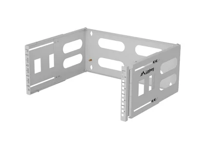 Сгъбаща се скоба за стена Lanberg 19" 4U, сива