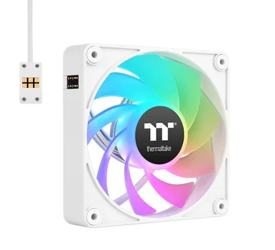 Охладителен вентилатор Thermaltake CT120 EX Reverse ARGB, 3 броя, магнитно свързване, 120 мм, бял