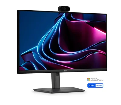 Dell P2426HEV, 23.8" Webcam Monitor, IPS Anti-Glare, 5ms, 120 Hz, 1500:1, 300 cd/m2, FHD 1920x1080, 99% sRGB, HDMI, Display Port, USB-C Hub, RJ45, Webcam, KVM Switch, PD 90W, Height Adjustable, Pivot, Swivel, Tilt, Black