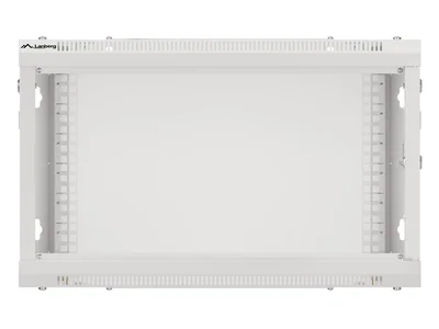 Lanberg rack cabinet 19" wall-mount 6U/600x600 for self-assembly with metal door grey (flat pack)