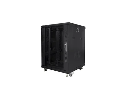 Lanberg rack cabinet 19" free-standing 15U/600x600 (flat pack) black