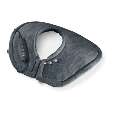 Електрическа грейка за рамене и врат Beurer HK 66 Cosy, 3 температурни режима, автоматично изключване, сива