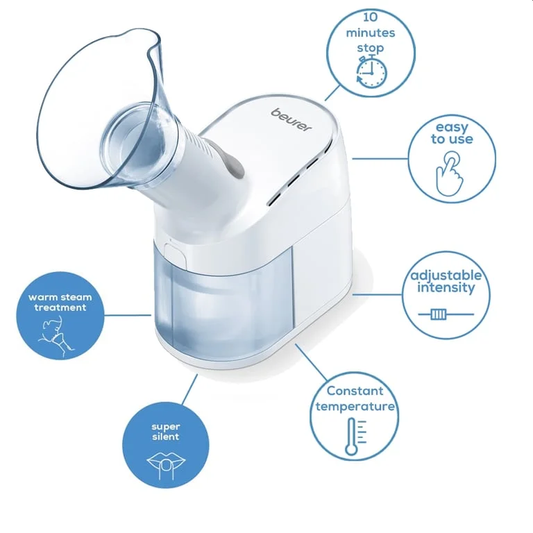 Beurer SI 40 Steam vaporizer, Includes flexible universal mask for the mouth and nose, Steam setting, Mains operation