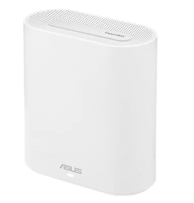 Asus Business Mesh WiFi system, ExpertWiFi EBM68 1PK, AX7800, Tri-Band, Quad-Core 1.7GHz CPU, 256MB/1GB Flash/RAM, 2.5G port, OFDMA, Beamforming, 8 SSIDs, customize guest portal, Commercial-Grade Network Security & VPN, wall mounting, White