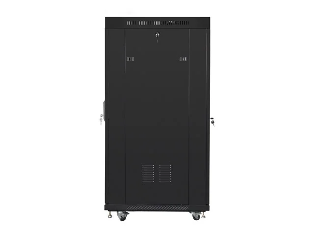Lanberg rack cabinet 19" free-standing 27U/800x1000 (flat pack) with glass door lcd black v2