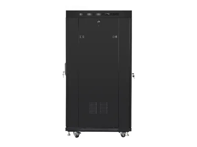 Lanberg rack cabinet 19" free-standing 27U/800x1000 (flat pack) with glass door lcd black v2