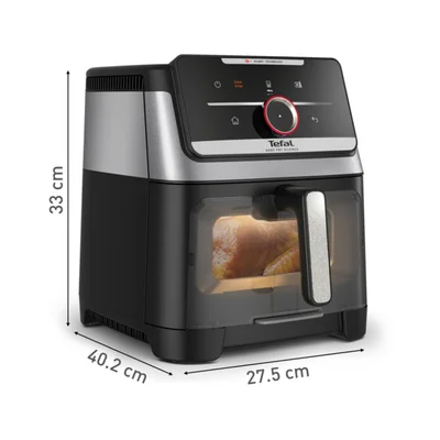 Tefal EY8468E0 Easy Fry Silence XXL VISION, black, 7L (2kg, 8 portions), 1800W, dual zones, detachable front, 10 automatic programs