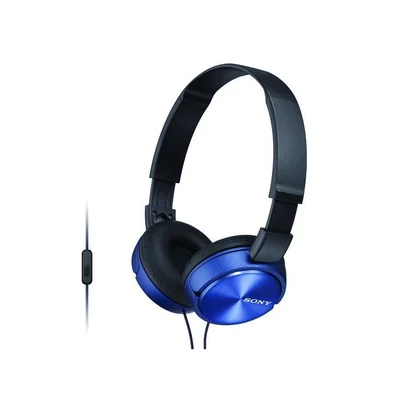 Слушалки Sony MDR-ZX310AP, с микрофон, жични, син