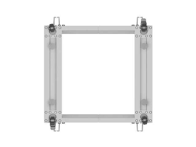 Lanberg open rack 19" 9U 600x600-1100 adjustable, grey