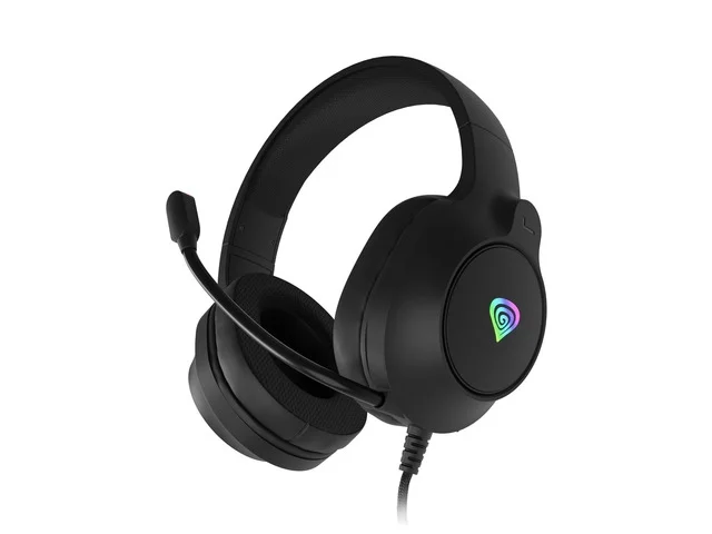 Геймърски слушалки Genesis Neon 213 с микрофон, RGB подсветка, черен
