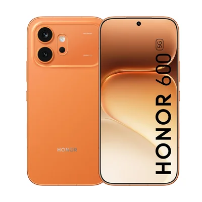 Honor 600 256GB Orange, 6.57" 120Hz Amoled straight display, 2728x1264, Qualcomm Snapdragon 7 Gen 4 (1x2.8GHz+4x2.4GHz+3x 1.8GHz), 8GB, 256GB, 200+12MP/50MP, 6400mAh, Google Gemini,FPT, BT, USB Type-C,Android 16,  AI - powered MagicOS
