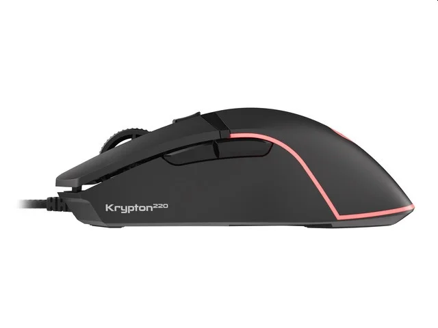 Гейминг мишка Genesis Krypton 220 RGB 6400 DPI, 6 бутона, оптичен сензор, черна