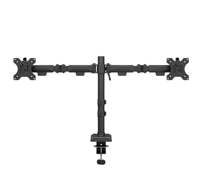 Neomounts Nero Double Flat Screen Desk Mount (phone holder+Quick-fix clamp/grommet)