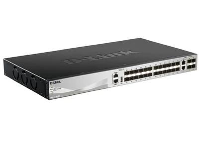 D-Link 24 SFP ports Layer 3 Stackable Managed Gigabit Switch with 2x10GBASE-T ports and 4xSFP+ ports