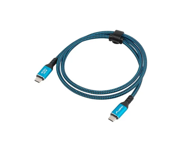 Lanberg USB-C M/M 4.0 cable 2m 240w 8k 60hz black-blue